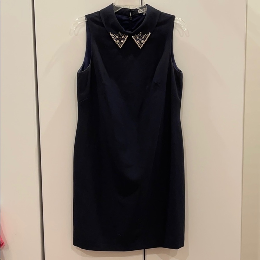 Eliza J jewel collar sheath dress